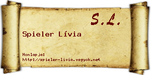 Spieler Lívia névjegykártya